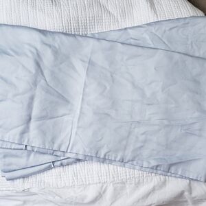 Charter Club King Two Pillocases Sateen Cotton Light Blue